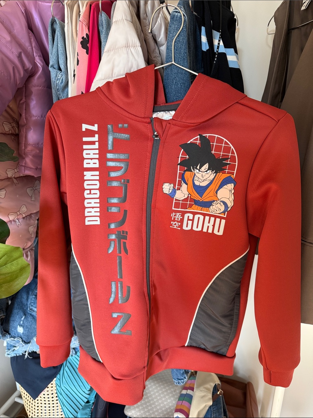 Dragon Ball Z Goku Red Zip-Up Hoodie